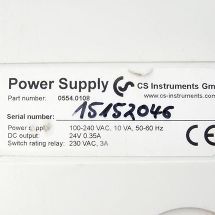 CS Instruments GmbH 0554.0108 / Netzteil im Wandgehäuse 100-240V 10VA 50/60 Hz / 24 VDC 0,35A - Maranos.de