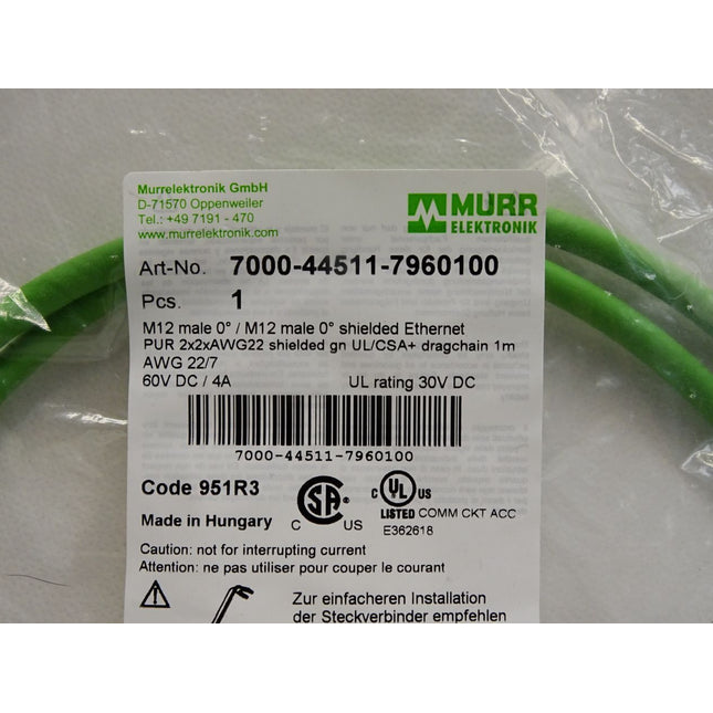Murr Elektronik Kabel 7000-44511-7960100 / Neu OVP - Maranos.de