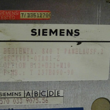 Siemens 6FC4401-0TA01-Z Bedientafel 5700339075.56 - Maranos.de