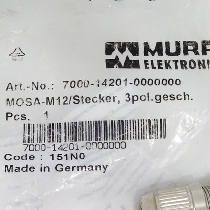 Murr Elektronik 7000-14201-0000000 Stecker gerade M12 / Neu OVP - Maranos.de