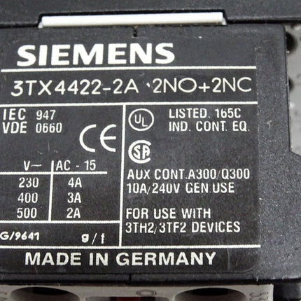 Siemens 3TH2022-0BB4 Hilfsschütz + 3TX4422-2A - Maranos.de