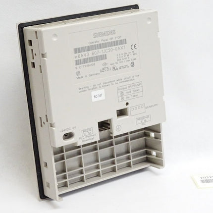 Siemens Front + Backcover Rückschale Panel OP7-PP OP7-DP OP7-DP12 A5E00076354 750104002 6AV3607-1JC sehr guten Zustand - Maranos.de