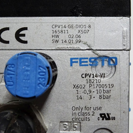 Festo 18210 CPV14-VI Ventilinsel + 165811 Elektrik-Anschaltung CPV14-GE-DI01-8 - Maranos.de