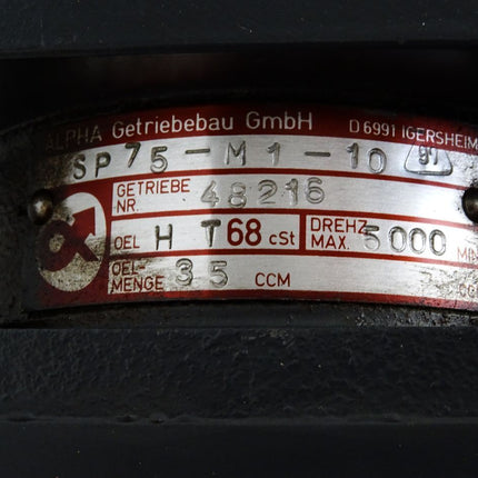 Siemens Permanent-Magnet-Motor 1FT5046-0AF71-1-Z 3000/min + Alpha SP75-M1-10 - Maranos.de