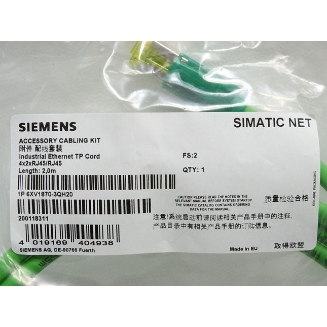 Siemens Simatic Net Ethernetkabel 6XV1870-3QH20 / Neu OVP - Maranos.de