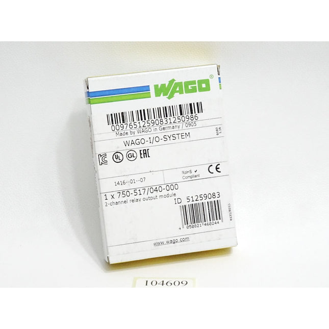 Wago 750-517/040-000 2-Kanal-Relaisausgang / Neu OVP versiegelt - Maranos.de