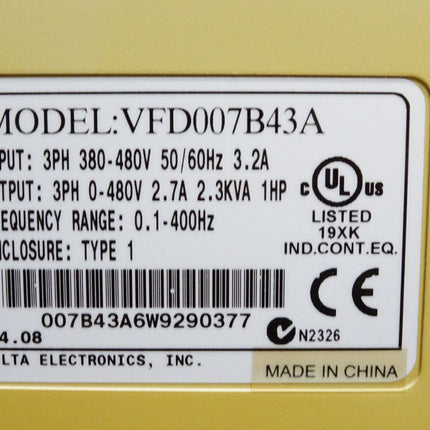 Delta VFD-B Frequenzumrichter 0.75kW VFD007B43A - Maranos.de