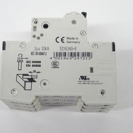 Siemens 5SY6340-8 Leistungsschutzschalter 5SY6 340-8 - NEU-OVP - Maranos.de