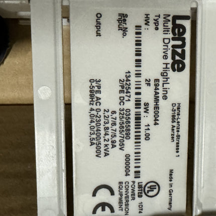 Lenze Servo Umrichter L-force Multi Drive HighLine E94AMHE0044 + Backplane E94AZPM0044 / Neuwertig OVP - Maranos.de