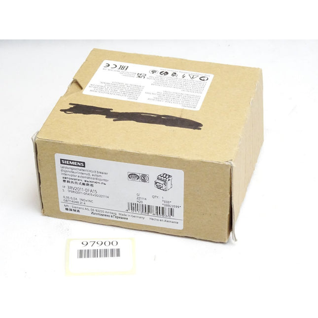 Siemens Leistungsschalter 3RV2011-0FA15 / Neu OVP - Maranos.de