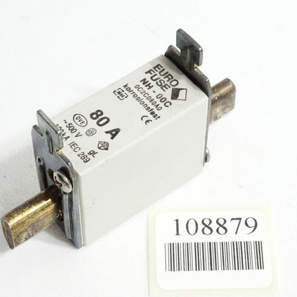 Euro Fuse Sicherung NH-00C 0C2C080A0 80A 500VAC 120kA - Maranos.de