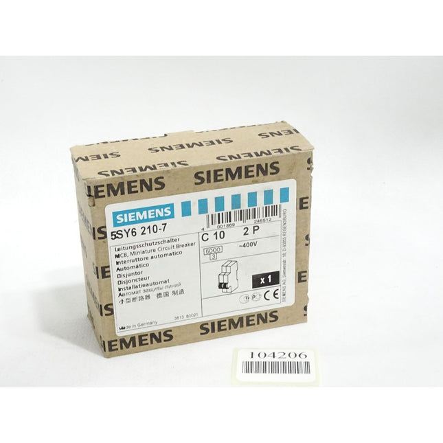 Siemens 5SY6210-7 Leistungsschutzschalter C10 2P / Neu OVP - Maranos.de
