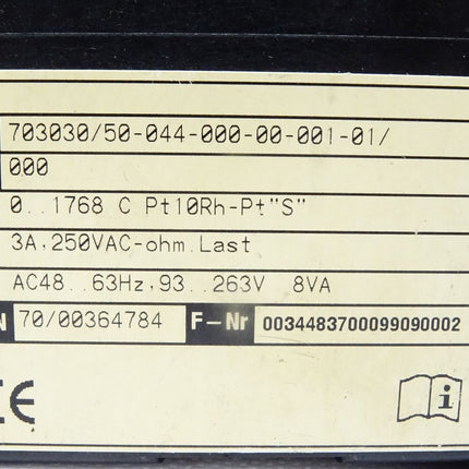 Jumo Temperaturregler 703030/50-044-000-00-001-01 / 000 - Maranos.de