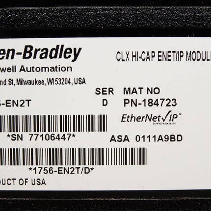 Allen-Bradley 1756-EN2T CLX ENet/IP 100M Controller / Neu - Maranos.de