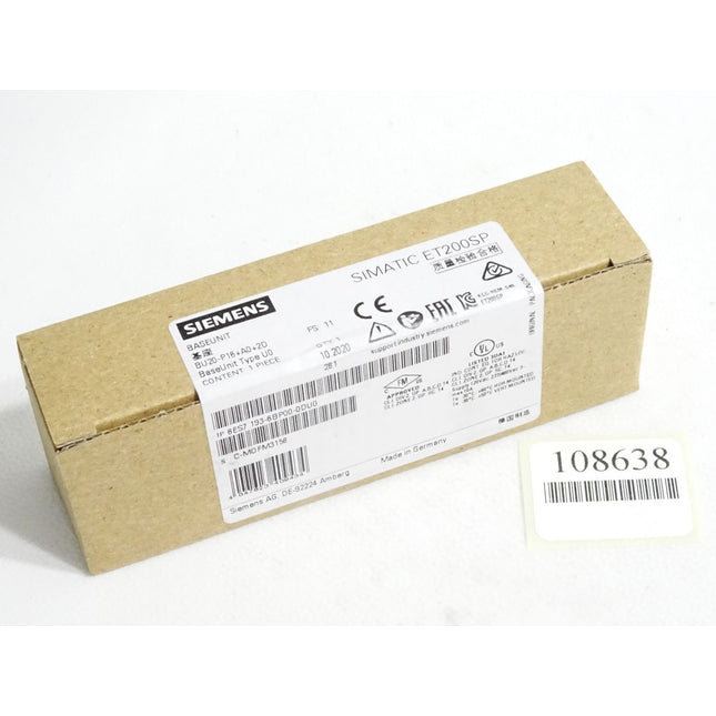 Siemens Base Unit 6ES7193-6BP00-0DU0 6ES7 193-6BP00-0DU0 / Neu OVP versiegelt - Maranos.de