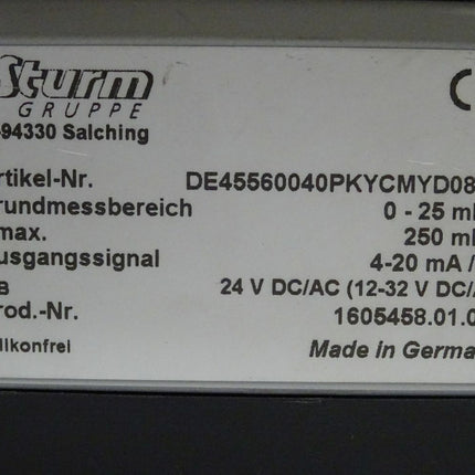 Sturm Gruppe DE45560040PKYCMYD0808 / 0 - 25 mbar 1605458.01.004 max 250 mbar (Siehe Fotos) - Maranos.de