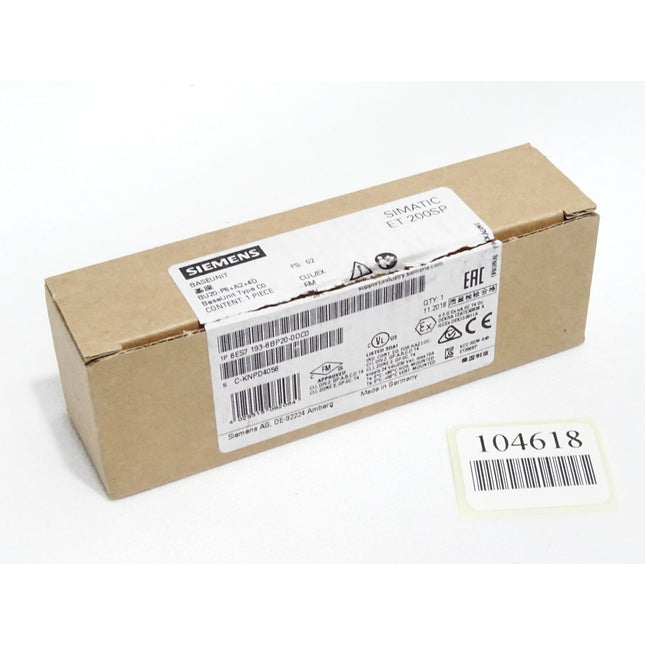 Siemens ET200SP Base Unit 6ES7193-6BP20-0DC0 6ES7 193-6BP20-0DC0 / Neu OVP - Maranos.de