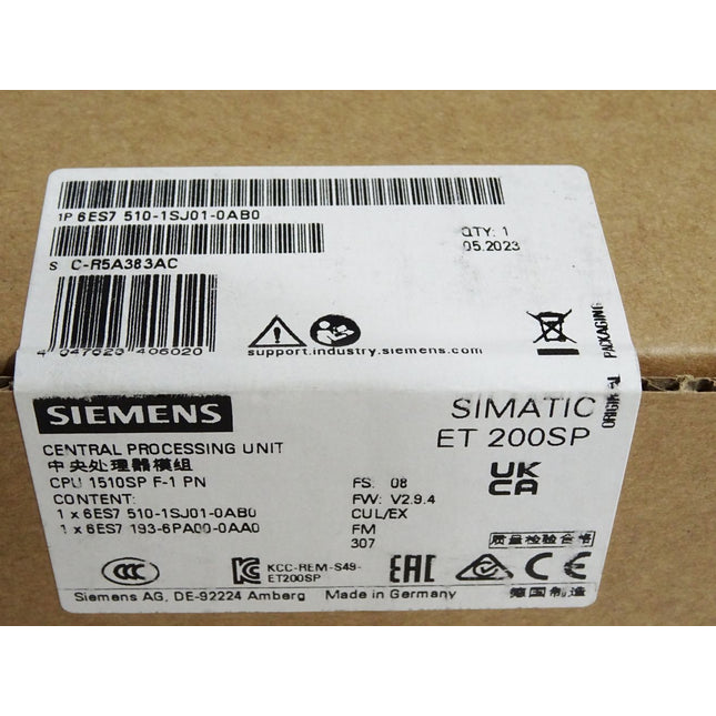 Siemens ET200SP CPU1510SP F-1 PN 6ES7510-1SJ01-0AB0 6ES7 510-1SJ01-0AB0 / Neu OVP versiegelt - Maranos.de