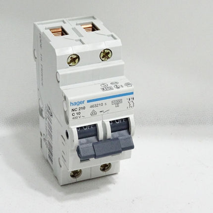 Hager Leitungsschutzschalter NC210 C10 463210 / Inhalt : 1 Stück / Neu - Maranos.de