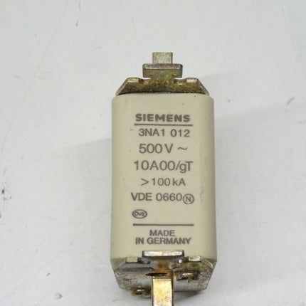 Siemens 3x 3NA1012 Sicherung 500V 10A 3NA1 012 neu-OVP - Maranos.de