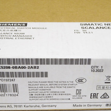 Siemens Scalance XB208 6GK5208-0BA00-2AB2 / Neu OVP versiegelt - Maranos.de