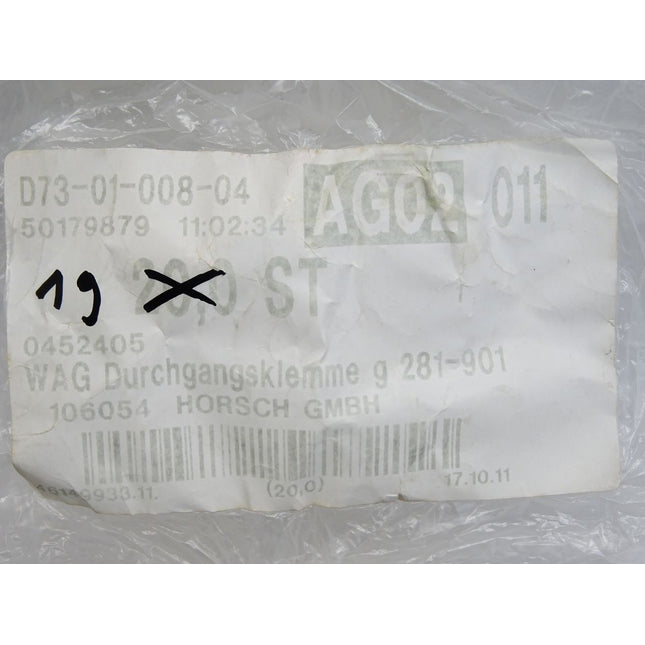 Wago 2-Leiter-Durchgangsklemme 281-901 / Inhalt : 19 Stück / Neu - Maranos.de