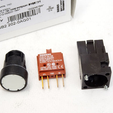 Siemens Drucktaster weiß 3SB2202-0AG01 (3SB2404-0B + 3SB2908-0AA) / Neu OVP - Maranos.de