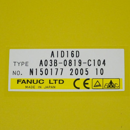 Fanuc A03B-0819-C104 Digital Input Module AID16D N150177 2005-10 neu - Maranos.de