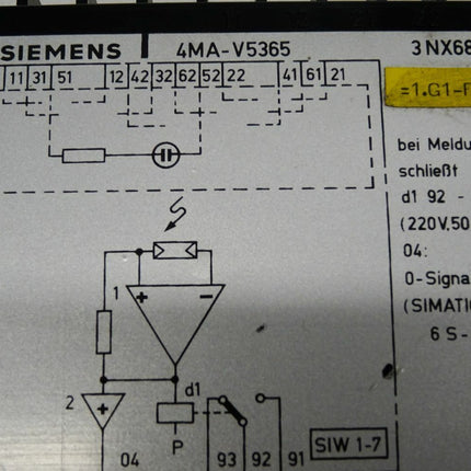 Siemens Fuse monitor 4MA-V5365 / 3NX6801 / Ausgabe : 9 - Maranos.de