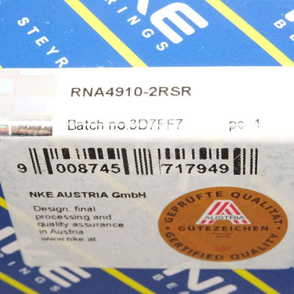 NKE Nadellager RNA4910-2RSR / Neu OVP - Maranos.de