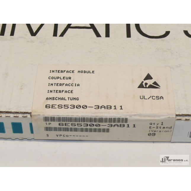 NEU-OVP Siemens 6ES5300-3AB11 Simatic S5 Anschaltung 6ES5 300-3AB11 E:09 - Maranos.de
