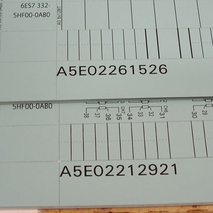 Siemens Beschriftungen für Fronttür 6ES7328-0AA00-7AA0 6ES7 328-0AA00-7AA0 / Inhalt:5 Stück / Neu OVP - Maranos.de