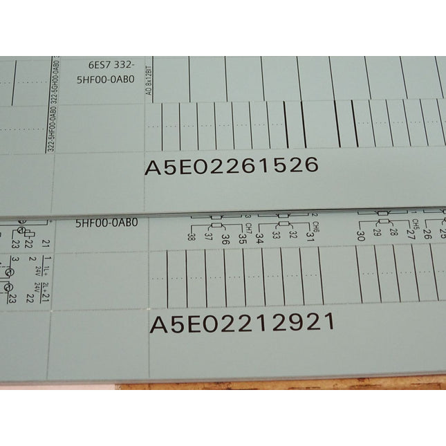 Siemens Beschriftungen für Fronttür 6ES7328-0AA00-7AA0 6ES7 328-0AA00-7AA0 / Inhalt:5 Stück / Neu OVP - Maranos.de