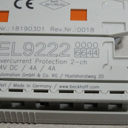 Beckhoff EL9222 6644 Rev. 0018 Überstromschutzklemme / Neu OVP - Maranos.de