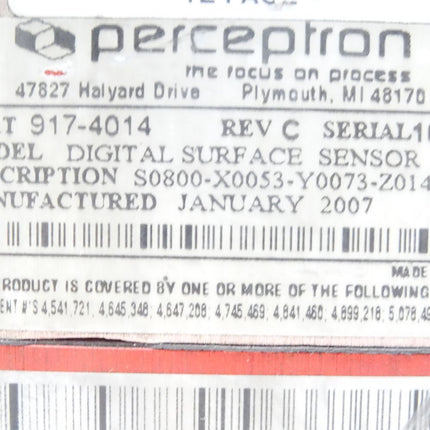 Perceptron Digital Surface Sensor / 917-4014 / S0800-X0053-Y0073-Z0147 - Maranos.de