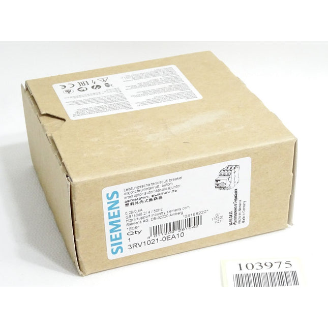 Siemens Leistungsschalter 3RV1021-0EA10 / Neu OVP - Maranos.de