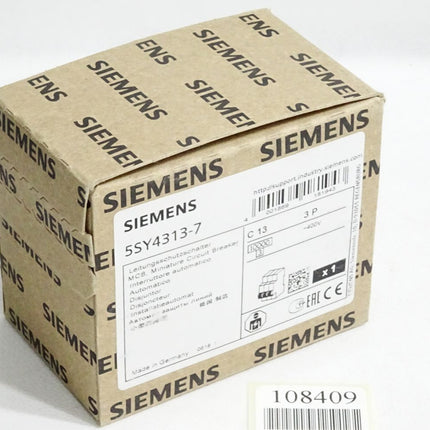 Siemens Leitungsschutzschalter 5SY4313-7 / Neu OVP - Maranos.de