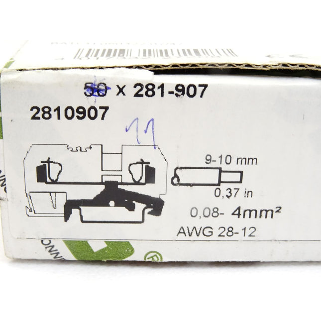 Wago Schutzleiterklemme 281-907 2810907 / Inhalt : 11 Stück / Neu OVP - Maranos.de