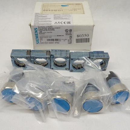 Siemens 5 Stück 3SB3500-0AA51-0PA0 / 3SB3 500-0AA51-0PA0 Drucktaster Blau NEU-OVP - Maranos.de