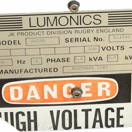 LUMONICS HY200 Laser 0,8kW inkl. Steuereinheit - Maranos.de