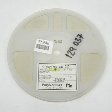 5000x Polykontakt SMD Widerstände 75K Ohm NEU - Maranos.de