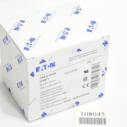Eaton Leitungsschutzschalter FAZ-C10/3N 278971 / Neu OVP - Maranos.de