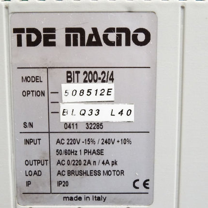 TDE Macno BIT-200-2/4 -508512E -BLQ33 L40 - Maranos.de