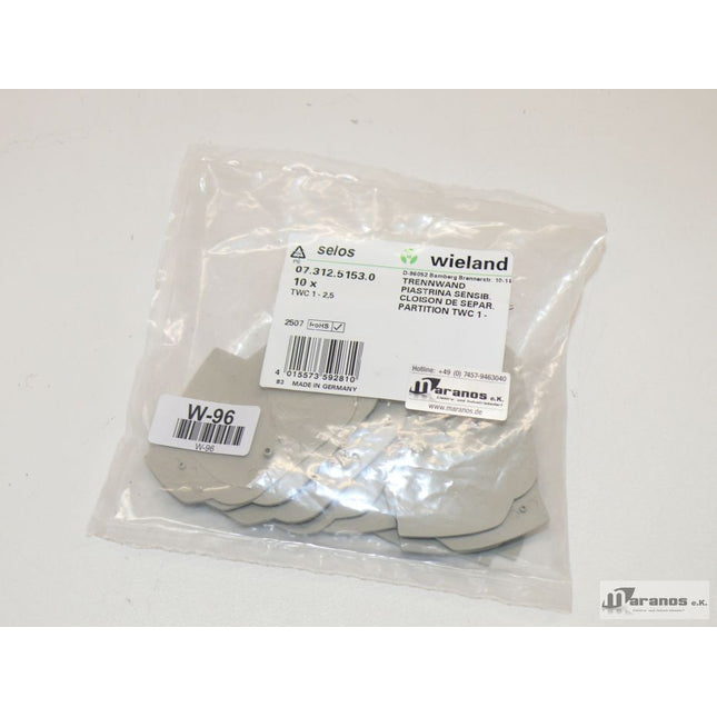 Neu: 10er Packung Wieland Trennwand TWC 1-2,5 / TWC1-2,5 - Maranos.de