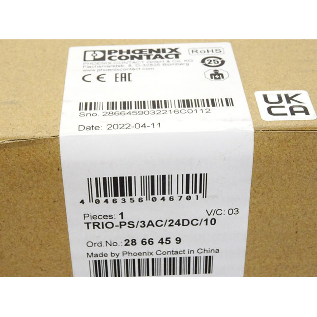 Phoenix Contact 2866459 TRIO-PS/3AC/24DC/10 Stromversorgung / Neu OVP versiegelt - Maranos.de
