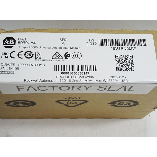 Allen Bradley Compact 5000 5069-IY4 184195 analoge vierkanalige universelle Eingangsmodul  Neu OVP versiegelt - Maranos.de