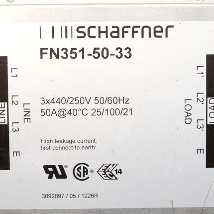 Schaffner FN351-50-33 Netzfilter Power Line Filter - Maranos.de