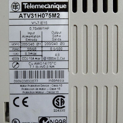 Telemecanique Schneider Frequenzumrichter ATV31H075M2 0.75kW - Maranos.de