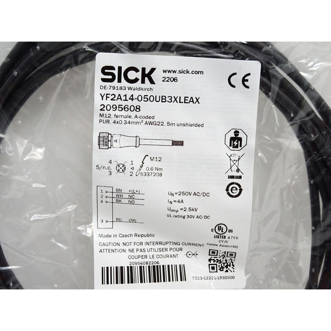 Sick 2095608 YF2A14-050UB3XLEAX Sensor-/Aktor-Leitung / Neu OVP - Maranos.de