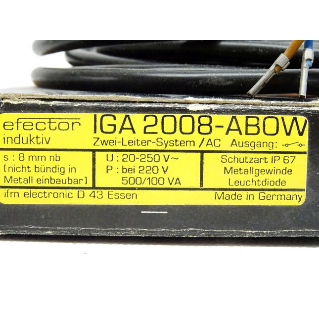 Ifm Efector induktiv IGA 2008-AB0W / Neu OVP - Maranos.de
